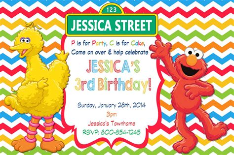 Elmo Birthday Invitation Template