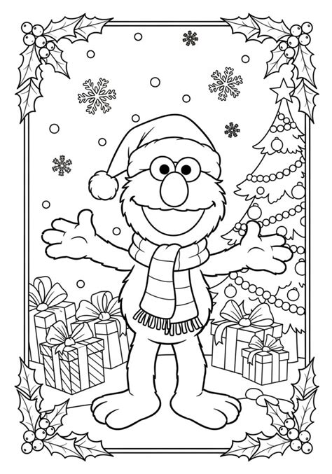 Elmo Christmas Coloring