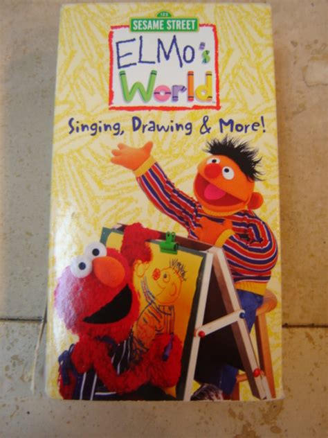 Elmo world singing drawing and more vhs. Elmo's World: Singing, Drawing & More! VHS 2000; Elmo's World: Flowers, Bananas & More! VHS 2000; Elmo's World: Birthdays, Games & More! VHS 2001; The Wiggles: Toot Toot! VHS 2000-2001; Walt Disney Pictures. Toy Story VHS 1996; The Tigger Movie 2000 VHS; The Lion King VHS 1995; The Aristocats VHS 1996; 