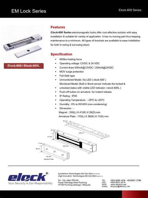 Elock magnetic lock datasheet. .  <a href=https://mercers2.sociallyente...