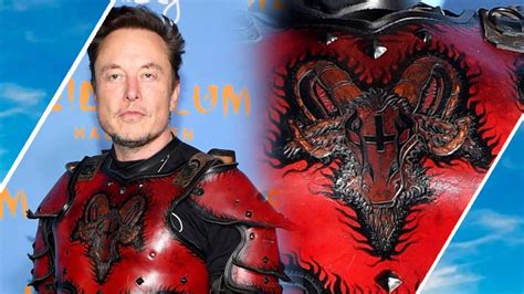 Elon musk baphomet costume. Elon Musk’s Halloween costume sports the Baphomet head and an upside down cross. ... Elon Musk wearing a 'Novus Ordo Seclorum' suit to the 2018 Met Gala: 