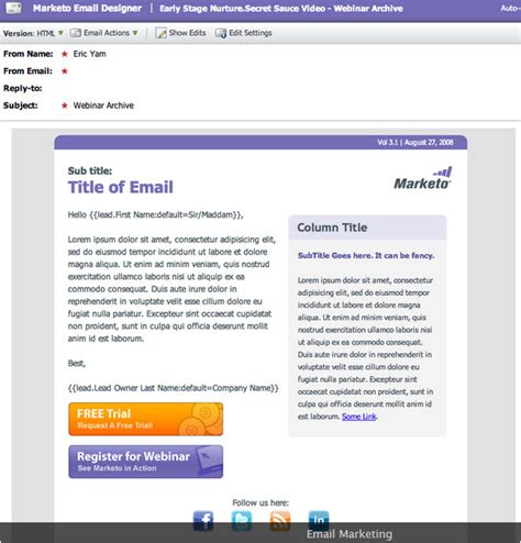 Eloqua Email Template Tutorial