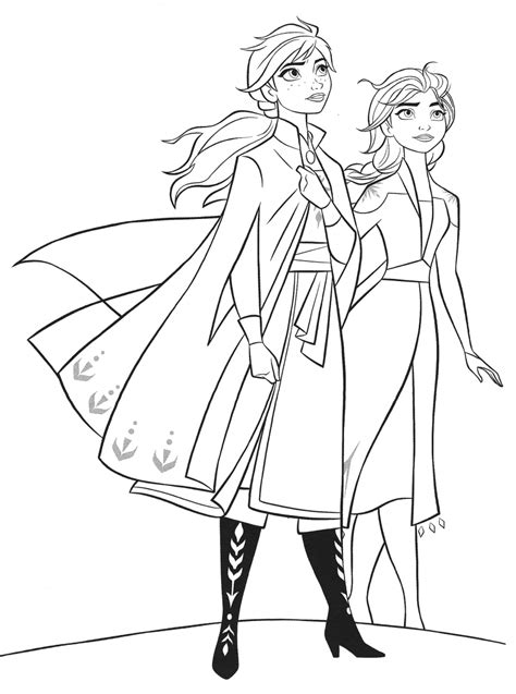 Elsa And Anna Frozen Coloring