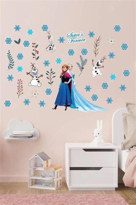 Elsa Anna Frozen Karlar Ülkesi Mega Set Duvar Sticker.