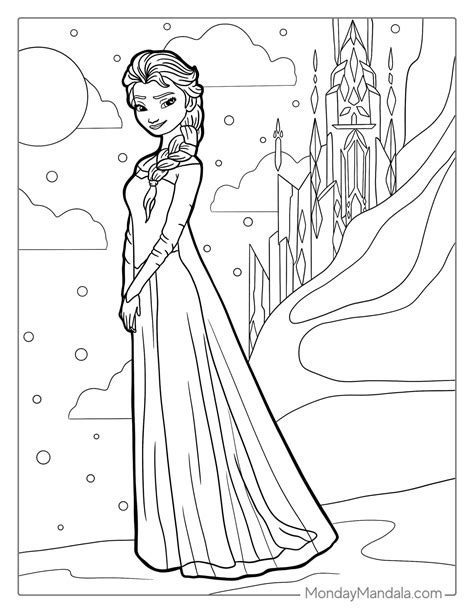 Elsa Coloring Shee