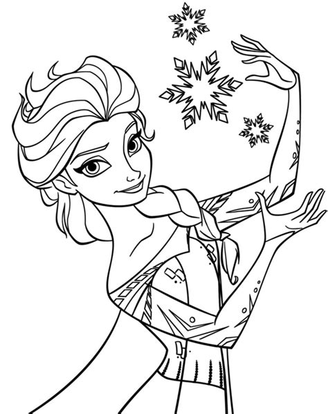 Elsa from Frozen - Coloring Pages for kids Free and easy print