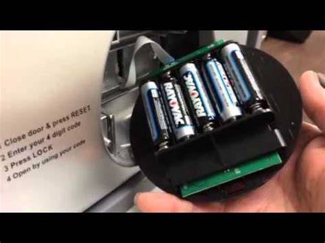 Elsafe battery change instructions.  Code and one ore more underscores are shown in display.  ...
