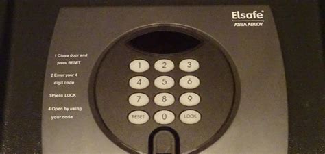 Elsafe reset code. 3 4-digit numeric code for normal opening/closing of the safe.  If i...