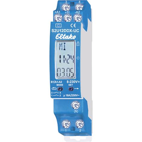 Eltako S2U12DDX-UC Hutschienen-Zeitschaltuhr 230 V Neu inkl