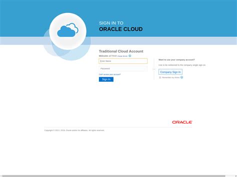 Sign In To ORACLE CLOUD Traditional Cloud Account Welcome a510697 change domain How do I change identity domains? Click the change domain link to navigate back to the domain input choice. Can't access your account? Forgot Password? Use this link to reset your password and to unlock accounts. Sign In. 