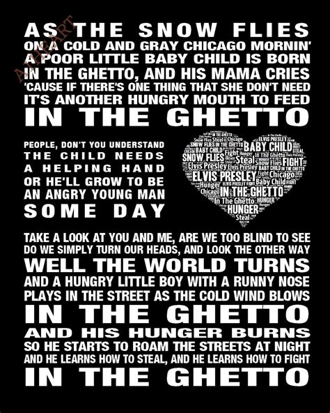 Elvis Presley - In The Ghetto Lyrics AZLyrics.com