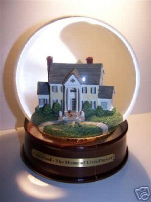 Elvis Presley Graceland 2007 Musical Holiday Water Globe Kurt S Adler ...