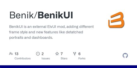 Elvui benikui.  About BenikUI is an external ElvUI mod, adding different frame style...