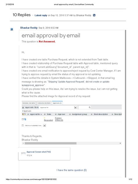 Email Approval by Email _ ServiceNow Community Cyberspace Computing