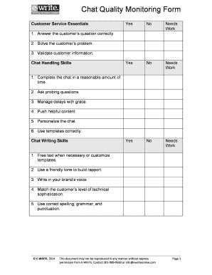 Email Quality Monitoring Form Excel Fill Out and Sign Printable PDF