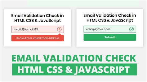 Email Validation Check in HTML CSS & JavaScript CodingNepal YouTube