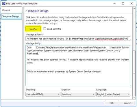 Email notification Templates adding implementation results in email