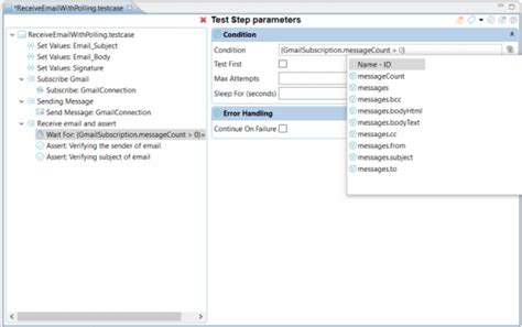 Email testing examples Provar