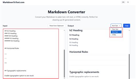 Email to phone number converter.  Convert your markdown to HTML in one easy s...
