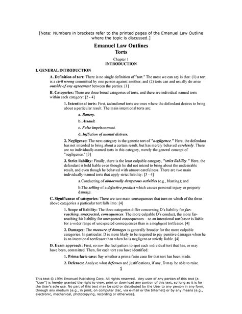 Emanuel law outlines torts study guide. - Manuale del motore fuoribordo johnson 120.