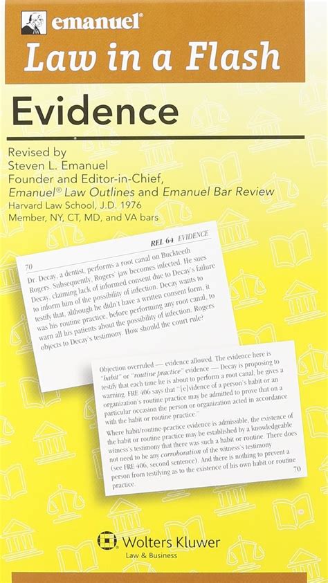 Full Download Emanuel Law In A Flash For Evidence By Steven L Emanuel