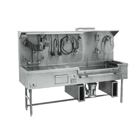 Embalming sinks mortuary equipment.  They feature trigger-spray taps, perforate...