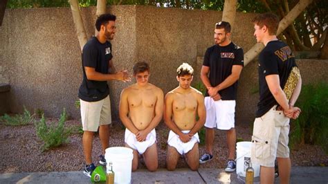 Embarrassed nude girl initiation.  My experience watching a frat pledge fo...