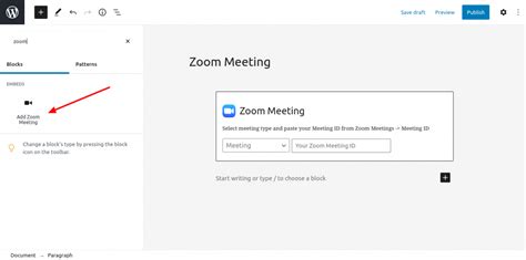 Embed Zoom Meeting on WordPress eLearning evolve