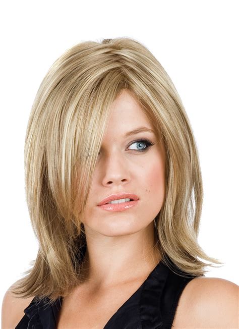 Embellish Your Style with a Stunning Medium Length Blonde Wig with Bangs