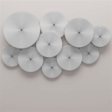 Embossed Circles Metal Wall Décor by Elements Download the 3D Model