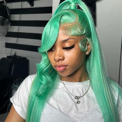 Embrace the Cool and Refreshing Style with a Minty Wig