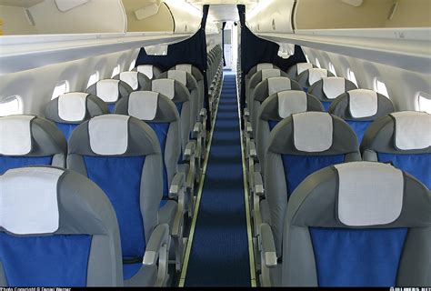 Embraer 170 seats. The Embraer 190 seats 100 passengers at a four-abreast, 32in pitch cabin, or up to 108 in a higher density configuration at 31in pitch. ... The other aircraft in the family include the 70-passenger Embraer 170, 78-passenger Embraer 175 and 108-passenger Embraer 195. The Embraer 190 was launched in June 1999 and took its first flight in March 2004. 