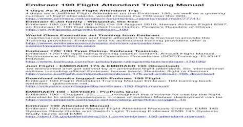 Embraer 190 flight attendant training manual. - Kohler 20 hp engine service manual.