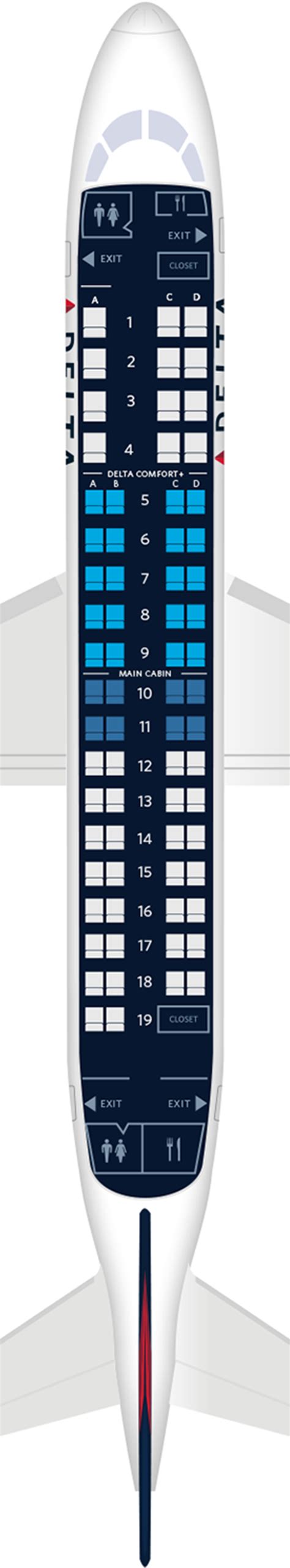 Seat Map Alaska Airlines Embraer E175 (E7