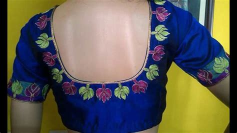 Embroidery Simple Thread Work Blouse Designs