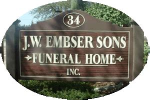 May 3, 2020 · J W Embser Sons Funeral Home, Inc. - Wellsville. 34 W State St, Wellsville, NY 14895. Call: (585) 593-3430. How to support Jerome's loved ones. Attending a Funeral: What to Know. . 