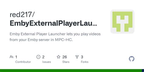 Emby External Player Launcher - Github