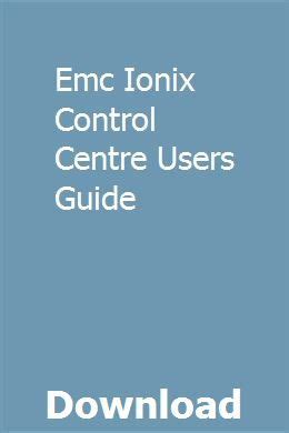 Emc ionix control centre users guide. - 2000 yamaha vx200 hp outboard service repair manual.