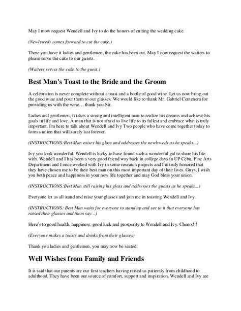 Emcee Script Mc Wedding Script Emcee Wedding Ceremony Script