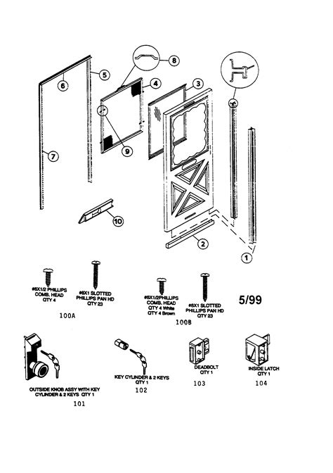 Emco screen door parts. Glass Panels. Insect Screens. Other. Frame Parts. Rain Caps. Hinge Rails. Latch Rails. top . Shop for replacement parts for your Andersen or EMCO fullview storm doors with interchangeable windows and insect screens. 