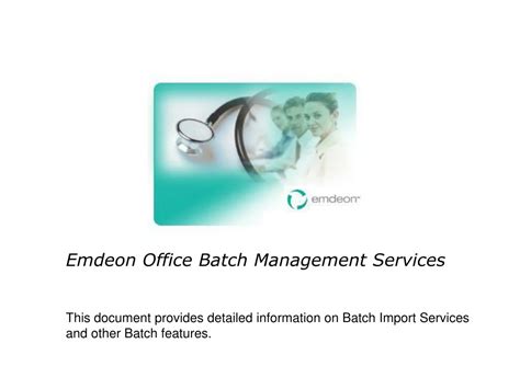 Emdeon Office General User Guide About Office Page 4 About Office Office is a web-based solution that provides multi-transaction capabilities including eligibility, referrals, authorizations and claims. It supports communication with payers in a customized fashion that optimizes the user experience within the unique context of each payer.. 