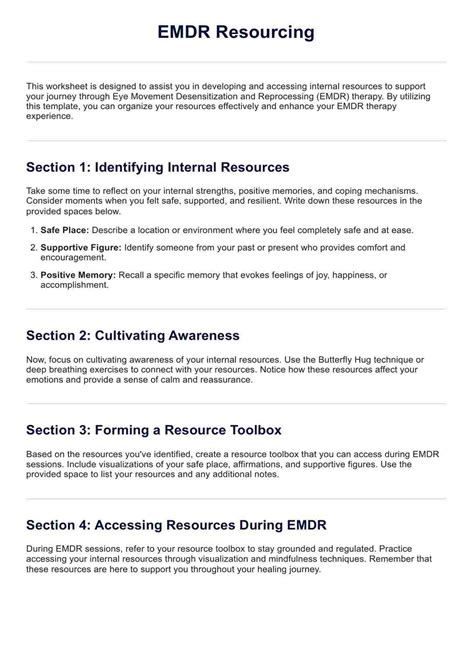 Emdr resourcing pdf.  Apply EMDR theory to the therapy process.  [This protocol, ada...