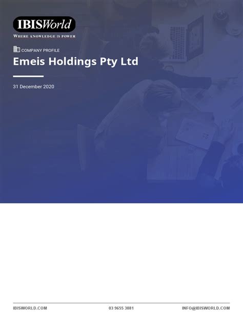 Emeis Holdings Pty Ltd - Company Profile Report IBISWorld