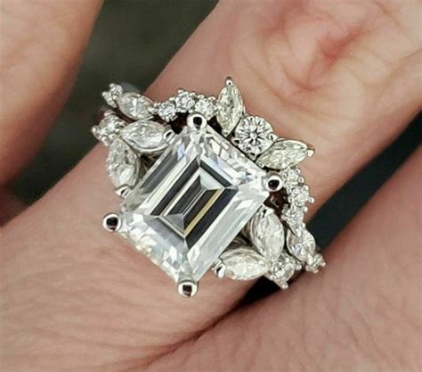 Emerald Cut Wedding Se