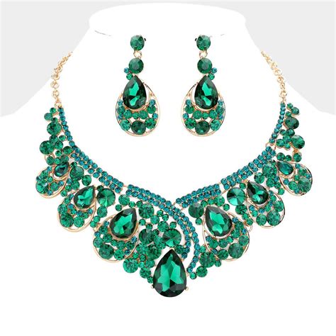 Emerald Green Costume Jewelry - Etsy