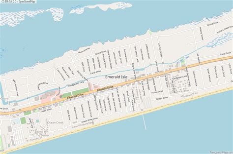 Emerald Isle Map - Crystal Coast, United States - Mapcarta