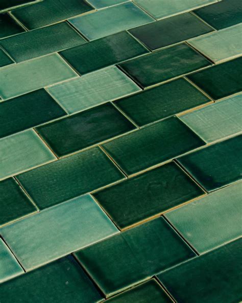 Emerald green tile. Green metro tiles perfect for green bathroom or kitchen tiles. Choose from gorgeous subtle or more vibrant green tiles and order your free samples today. Filter. Show. Alba Turquoise Tiles 10cm x 20cm x 6mm £ 0.48 per tile £ 24.00 per sqm. Artistic Olive Green Tiles 7.5cm x 30cm x 9mm £ 0.94 per tile £ 41.78 per sqm. 
