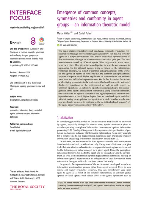 Emergence of common concepts, symmetries and conformity in agent …