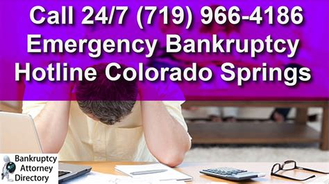 Emergency Bankruptcy Lawyer in Colorado Springs(719) 9664186Attorney