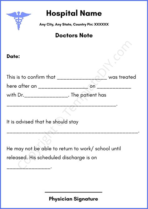 Emergency Room Real Doctors Note for Work in PDF & Word